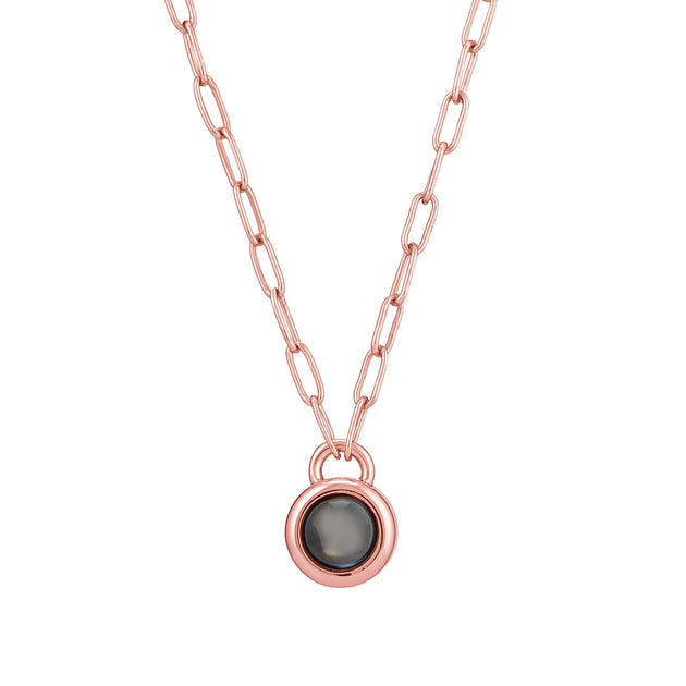 Personalized Paper Clip Chain Photo Necklace